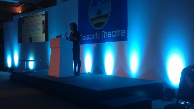 Dr Turi King on stage