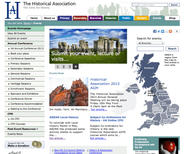 The Historical Association website