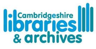 Cambridgeshire Libraries and Archives logo