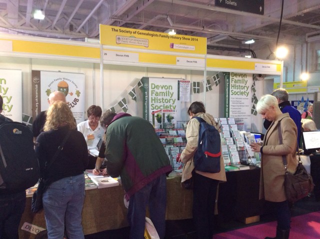 Devon Family History Society stand at WDYTYA? Live 2014