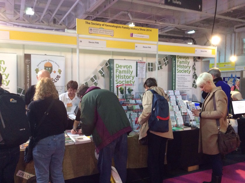 Devon Family History Society stand at WDYTYA? Live 2014