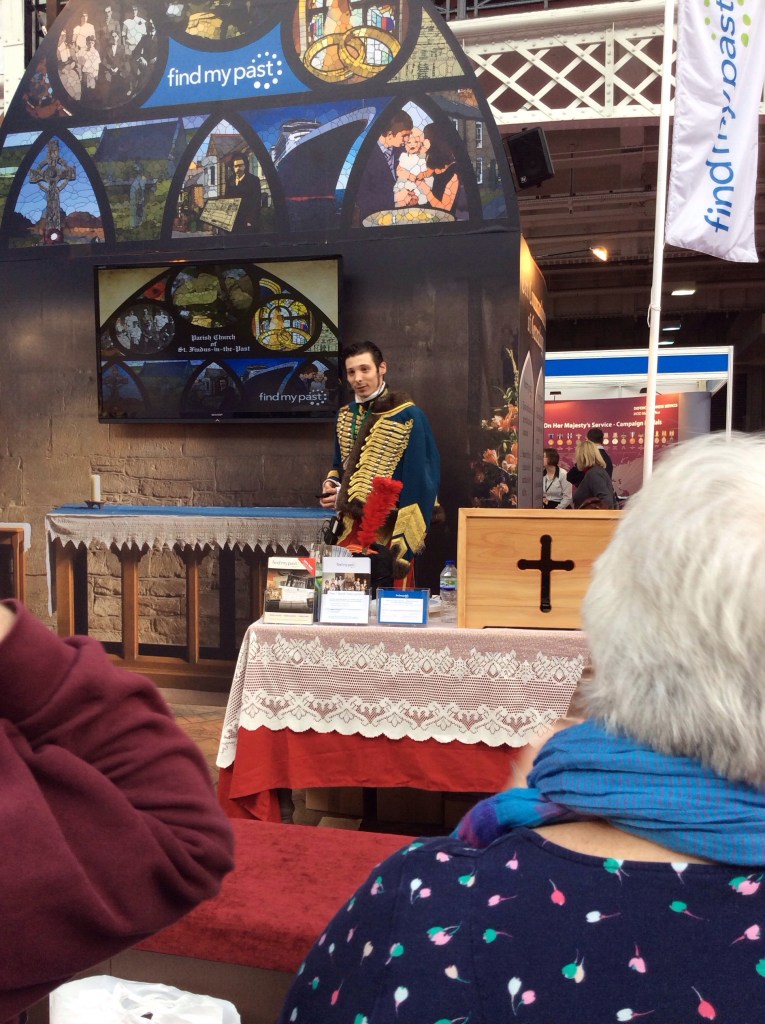 Myko Clelland (FindMyPast.com) talks cushions at Who Do You Think You Are? Live 2014