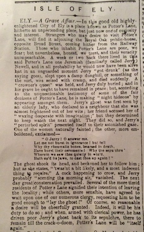 Cambridge Chronicle 17th November 1866