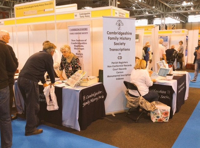 Cambridgeshire Family History Society stall