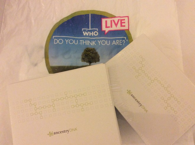 Two AncestryDNA testing kits